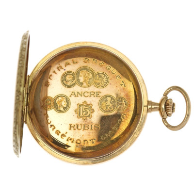 Tříplášťové zlaté kapesní hodinky - Corgemont Watch Co.