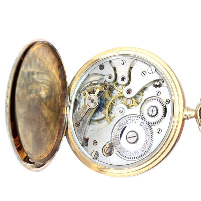 Tříplášťové zlaté kapesní hodinky - Corgemont Watch Co.