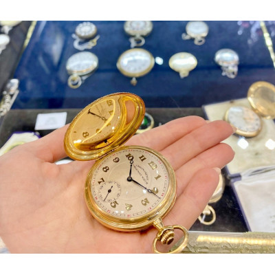 Tříplášťové zlaté kapesní hodinky - Corgemont Watch Co.