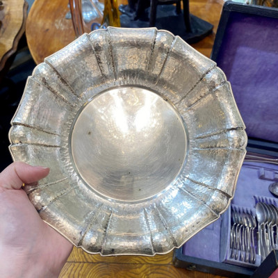 Hammered silver bowl - Sandrik, 1940s
