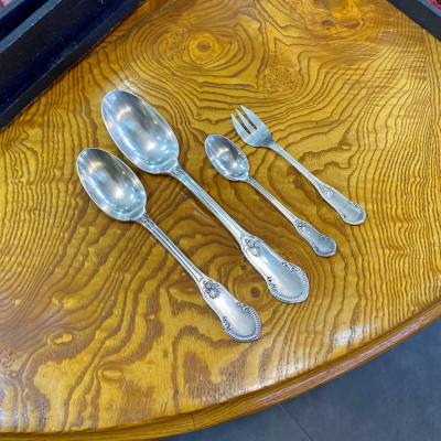 Silver Dessert Spoons – Belgium, Delheid Frères