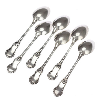 Silver Dessert Spoons – Belgium, Delheid Frères