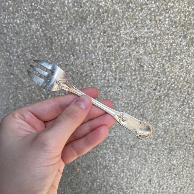 Stříbrné vidličky na ústřice - Belgie, Delheid Frères