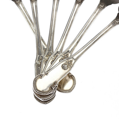 Stříbrné vidličky na ústřice - Belgie, Delheid Frères