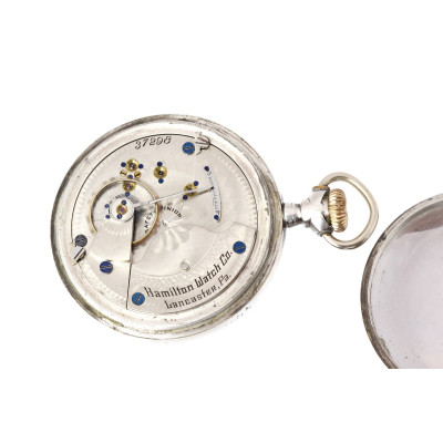 Stříbrné kapesní hodinky - Hamilton Watch Company