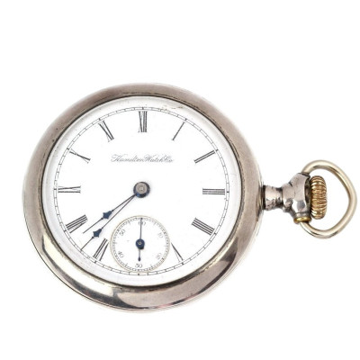 Silver pocket watch - Hamilton Watch Company