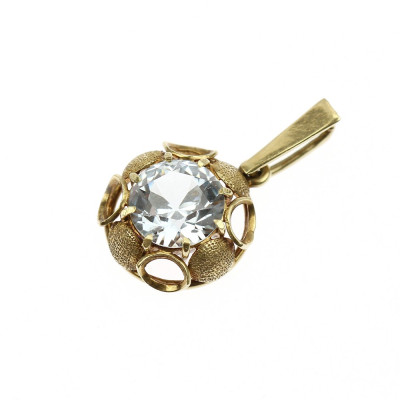Zlatý přívěsek se syntetickým spinelem