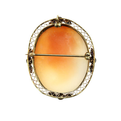 Brož/přívěs s mušlovou kamejí