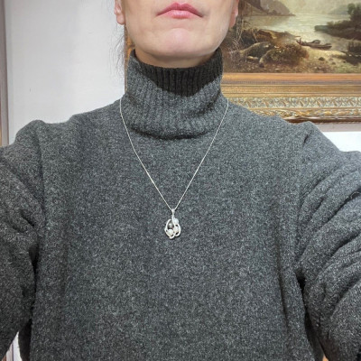 Zlatý náhrdelník s perlami a brilianty