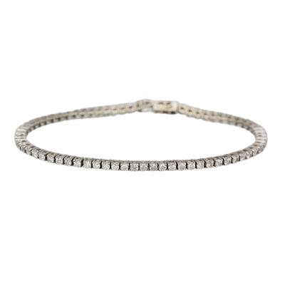Gold tennis bracelet with diamonds 2.45 ct - 16,7 cm