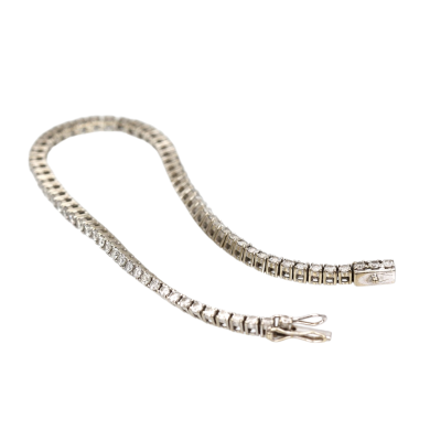 Gold tennis bracelet with diamonds 2.45 ct - 16,7 cm