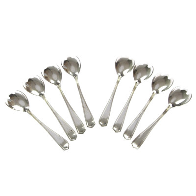 Small ice cream silver forks - set of 8 pieces