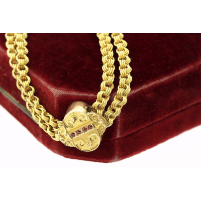 Gold chain with a slider - 148 cm