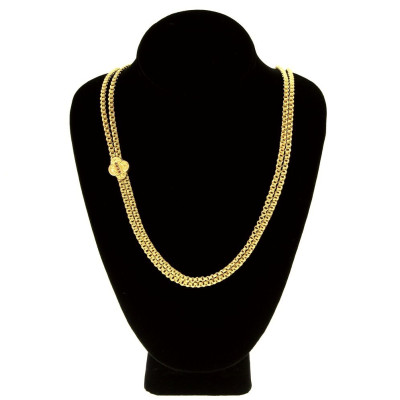 Gold chain with a slider - 148 cm