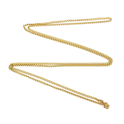 Gold curb chain - 73 cm