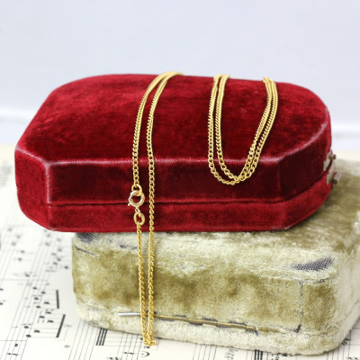 Gold curb chain - 73 cm