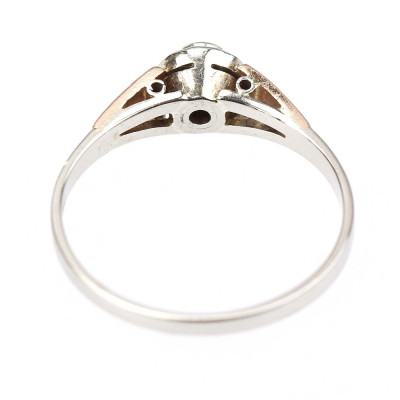 Art deco gold diamond ring - 1940s