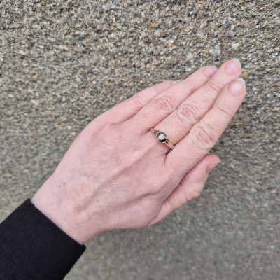 Art deco gold diamond ring - 1940s