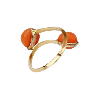 Zlatý prsten s mořským korálem
