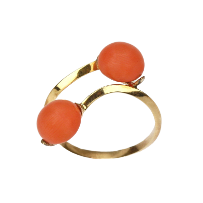 Zlatý prsten s mořským korálem