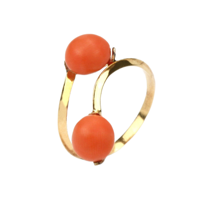 Gold ring with sea coral