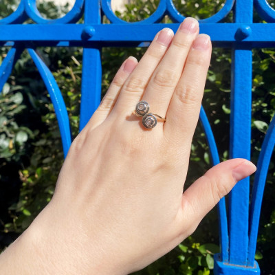 Prvorepublikový prsten s diamantovými routami