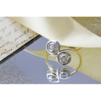 Prvorepublikový prsten s diamantovými routami