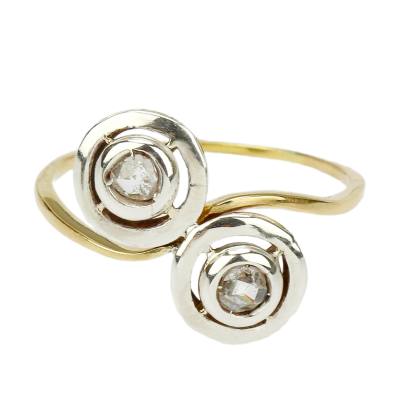 Art Deco ring with rose cut diamonds