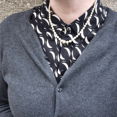 String of pearls with gold clasp