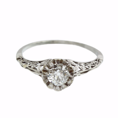 Zlatý prsten s diamantem 0,62 ct