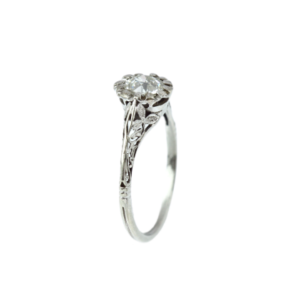 Zlatý prsten s diamantem 0,62 ct