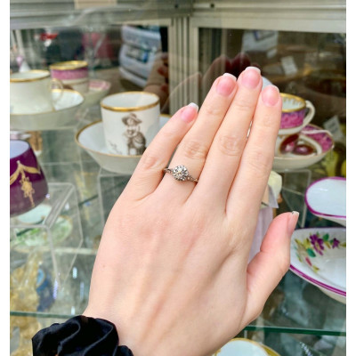 Zlatý prsten s diamantem 0,62 ct