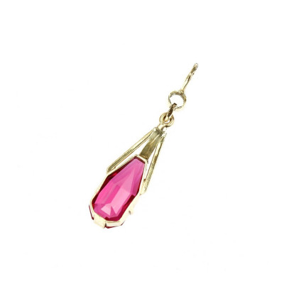 Art deco synthetic ruby pendant