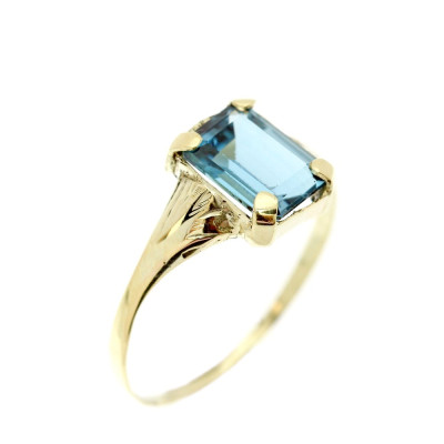 Zlatý prsten s topazem 1,85 ct