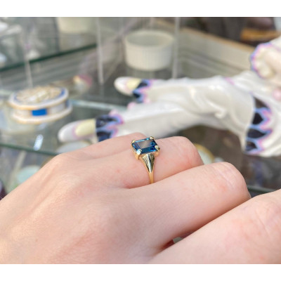 Zlatý prsten s topazem 1,85 ct