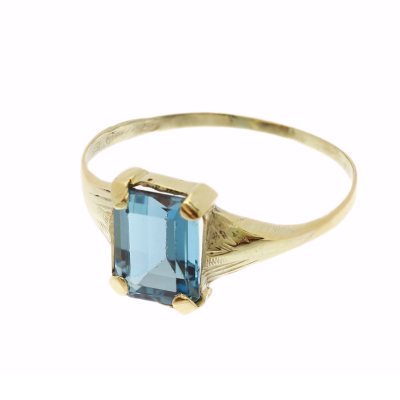 Zlatý prsten s topazem 1,85 ct