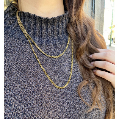 Long gold chain - 119 cm