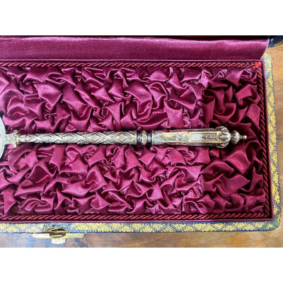 Silver serving spoon - France, Henri Gabert