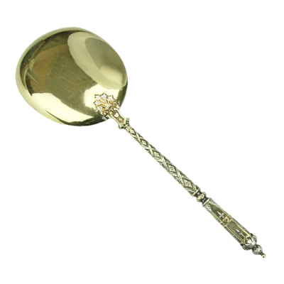 Silver serving spoon - France, Henri Gabert