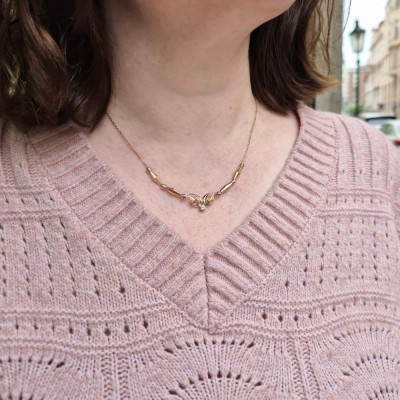 Art deco náhrdelník s briliantem 0,178 ct