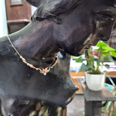 Art deco náhrdelník s briliantem 0,178 ct