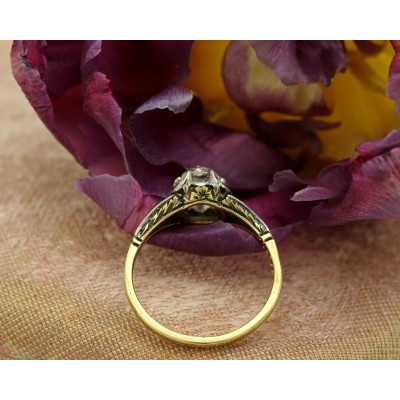 Prvorepublikový prsten s diamantem 0,52 ct