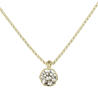 2.02-carat diamond pendant on a chain