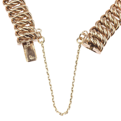 Austro-Hungarian gold bracelet with a lucky star