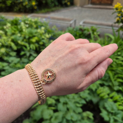 Rakousko-uherský zlatý náramek "se šťastnou hvězdou"