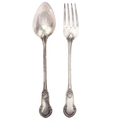 Silver serving cutlery (25,5 cm) – Belgium, Delheid Frères