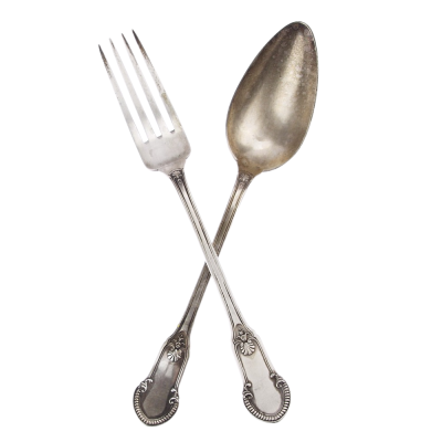 Stříbrný servírovací příbor (25,5 cm) - Belgie, Delheid Frères