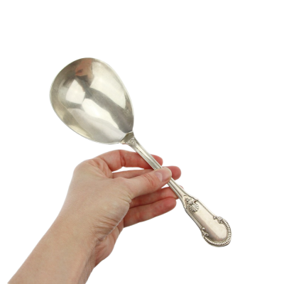 Stříbrná servírovací lžíce (23,5 cm) - Belgie, Delheid Frères