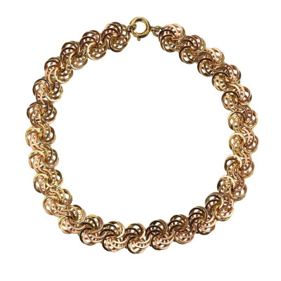 Náramek z dvojího zlata – 20,5 cm