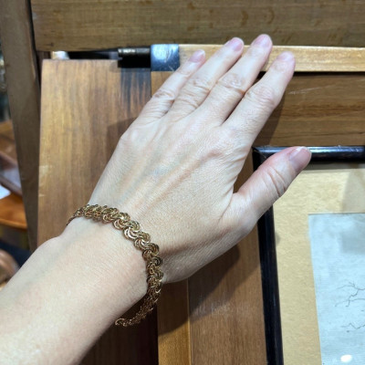 Náramek z dvojího zlata – 20,5 cm